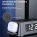 4-in-1 Wireless Charging Station with LED Digital Alarm Clock for iPhone, Airpods, Apple Watch	